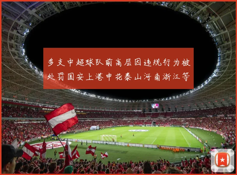多支中超球队前高层因违规行为被处罚国安上港申花泰山河南浙江等队受影响